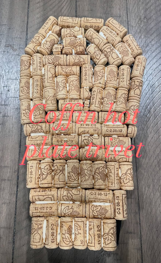 Coffin Shaped Hotplate cork trivet