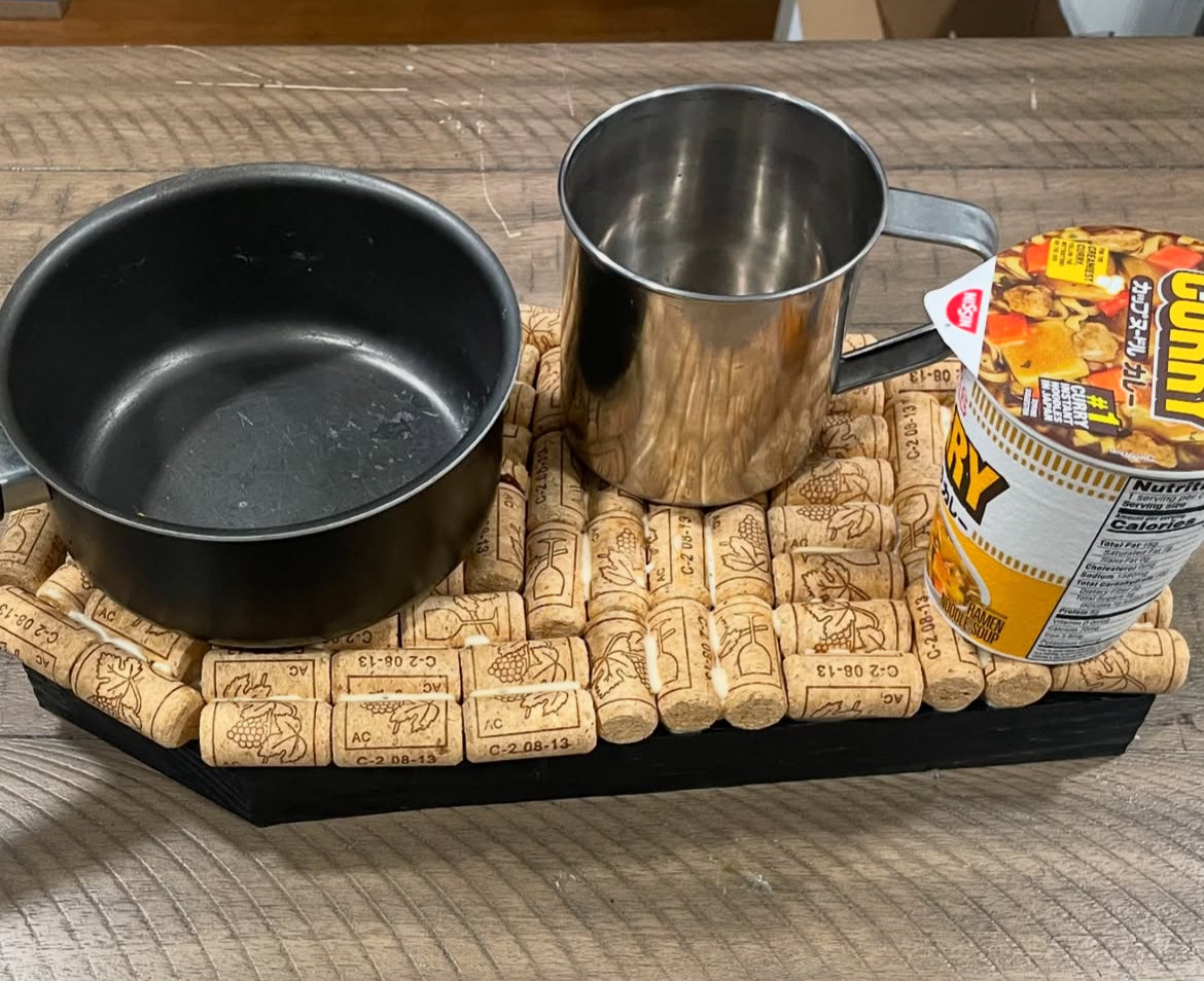 Coffin Shaped Hotplate cork trivet