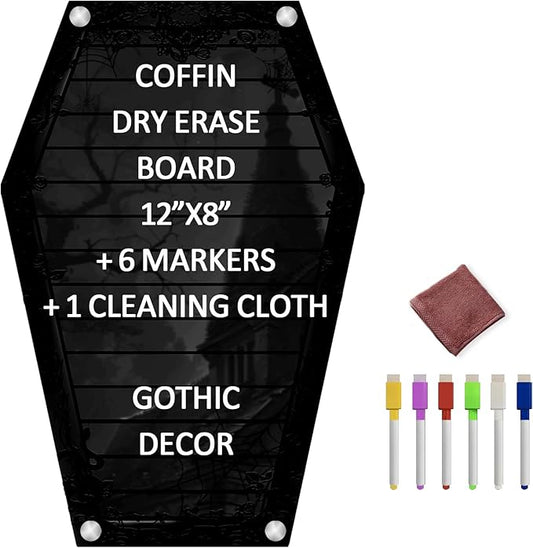 Coffin Shaped Magnetic Dry Erase Board